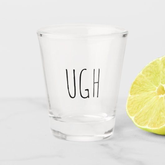 Ugh | Grappig geschenkglas Shot Glas (Voorkant)