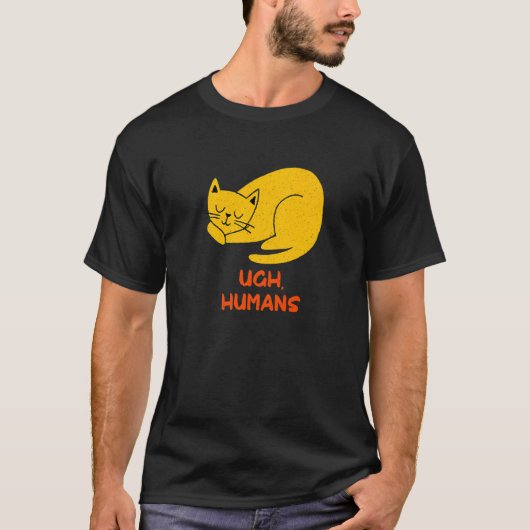Ugh Humans Cat  Introvert Kitten Antisocial Cat Mo T-shirt (Voorkant)