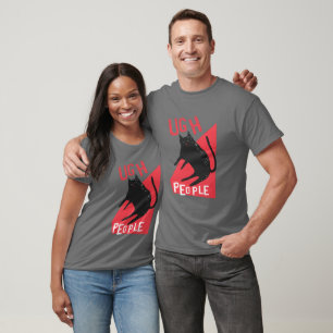 Ugh Mensen Zwart Kat T-shirt