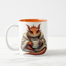 Ugly Bearded Dragon - Cozy Blanket & Coffee Lover  Tweekleurige Koffiemok