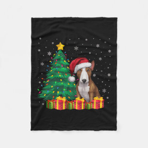 Ugly Bull Terrier Kerstmuts Kerstverlichting Hond Fleece Deken