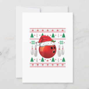 Ugly Christmas Bowling Shirt Gift Boys Kids Ball Kaart