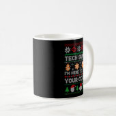 Ugly Christmas Funny Tech Suprt Here To Delete Coo Koffiemok (Voorkant rechts)