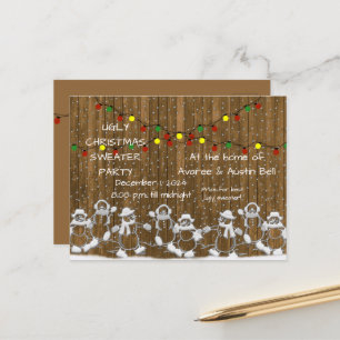 Ugly Christmas Party Invitation Briefkaart