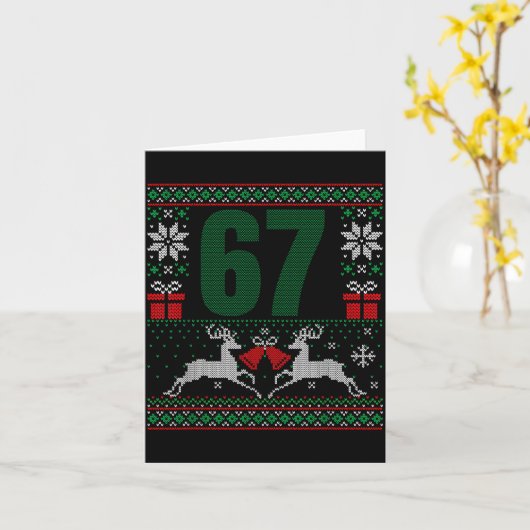 Ugly Christmas Sweater 67 Design Kaart (Gele Bloem)