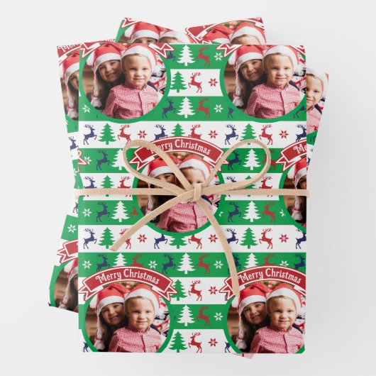 Ugly Christmas Sweater Bright Jumper Photo Inpakpapier Vel (In situ)