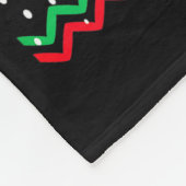 Ugly Christmas Sweater Design Plaid Reindeer Fleece Deken (Hoek)