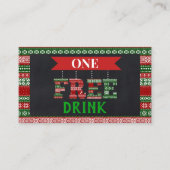 Ugly Christmas Sweater Free Drink Party Ticket (Devant)