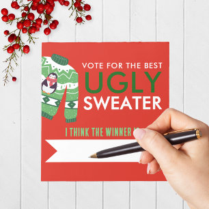 Ugly Christmas Sweater Stemmen Notitieblok Pack va