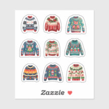 Ugly Christmas Sweater Sticker Sheet