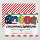Ugly Christmas Sweater Vakantie Uitnodigingen (Voorkant / Achterkant)