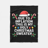 Ugly Christmas Sweaters Funny Due To Inflation  Fleece Deken (Voorkant)