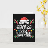 Ugly Christmas Sweaters Funny Due To Inflation Kaart (Gele Bloem)