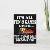 Ugly Christmas T Shirt Naughty Kid Men Women Lump Kaart (Voorkant)