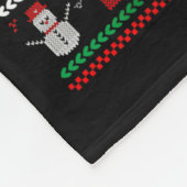 Ugly Christmas Tree Lights Santa Riding Great Pyre Fleece Deken (Hoek)