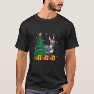 Ugly Donkey Santa Hat Kerstboom Verlicht Panama T-shirt