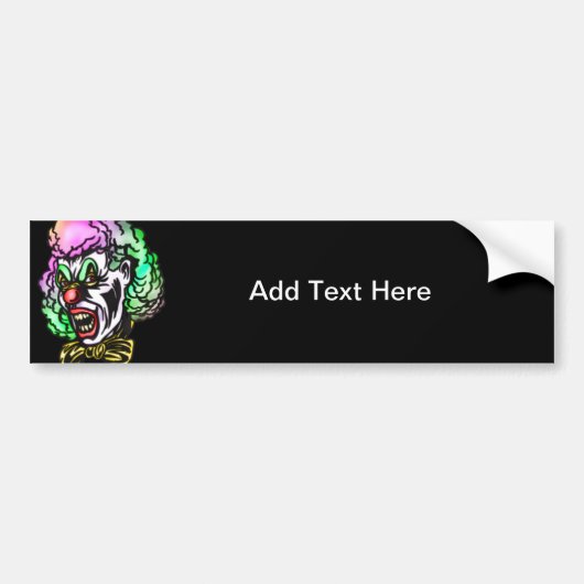 Ugly Evil Clown Bumpersticker (Voorkant)