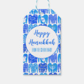 Ugly Hannukah Sweater Holiday Pattern CUSTOM Cadeaulabel (Voorkant)
