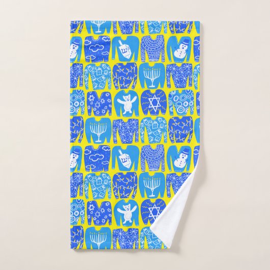 Ugly Hannukah Sweaters Holiday Pattern Bad Handdoek (Handdoek)