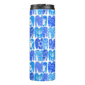 Ugly Hannukah Sweaters Holiday Pattern Thermosbeker (Achterkant)