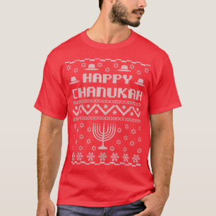 Ugly Hanukkah Sweater T-shirt Chanukah Menora