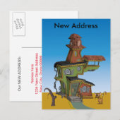 Ugly House Nieuw adres Aankondigingskaart (Voorkant / Achterkant)