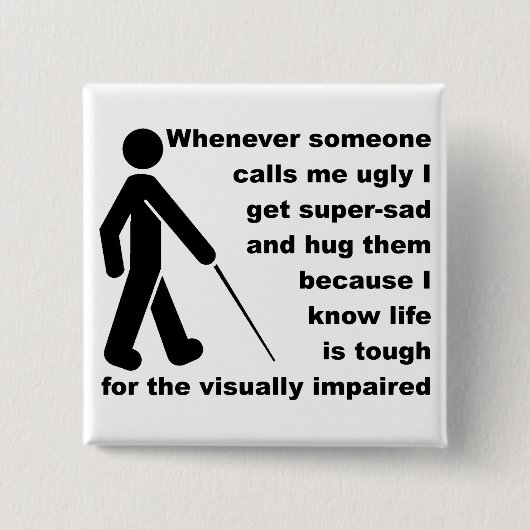 Ugly Hug Funny Button Badge (Voorkant)