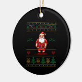 Ugly Kerstkerstkerstman Keramisch Ornament (Links)