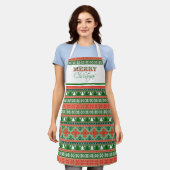 Ugly kerstkeuken | Fun Holiday Apron Schort (Gedragen)