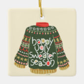 Ugly kerstkeuken keramisch ornament (Voorkant)