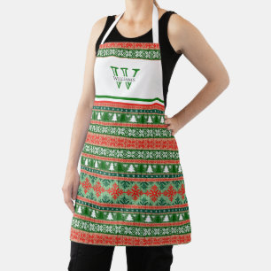 Ugly kerstkeuken Monogram vakantie Schort