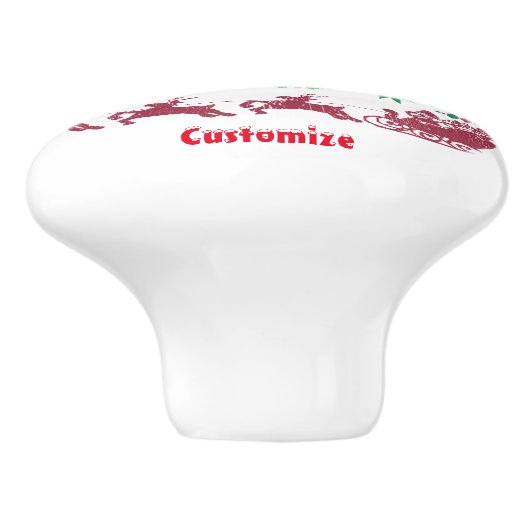 Ugly kerstkeuken Thunder_Cove Keramische Knop (Zijkant)