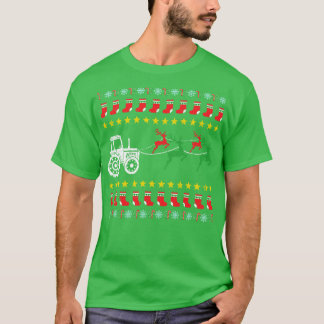 Ugly kerstkeuken voor boer Tractor T-shirt