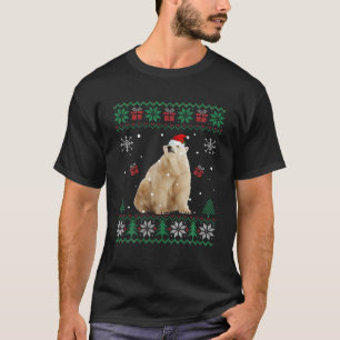 Ugly Kerstmis Pajama Sweater Polar Beer Animals L T-shirt
