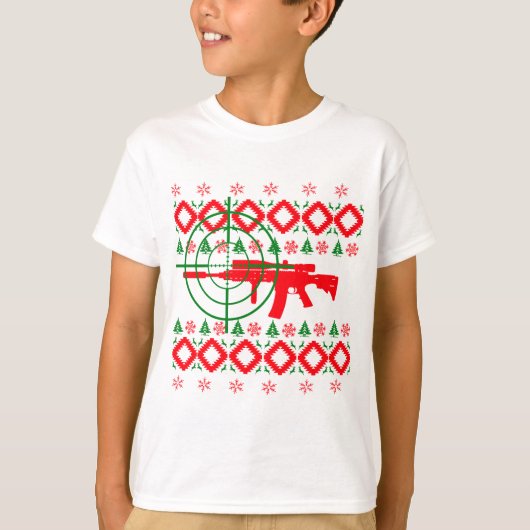 Ugly Kerstmis pistool T-shirt (Voorkant)