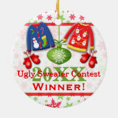 Ugly KerstSweater Contest Winner Ornament 2 (Achterkant)
