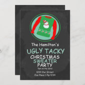 Ugly KerstSweater Party Kaart (Voorkant / Achterkant)