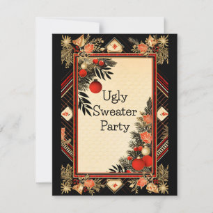 Ugly KerstSweater Party Kaart