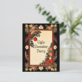 Ugly KerstSweater Party Kaart (Staand voorkant)