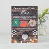 Ugly KerstSweater Party Kaart (Staand voorkant)