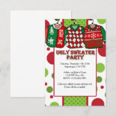 Ugly KerstSweater Party Kaart (Voorkant / Achterkant)