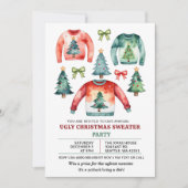 Ugly KerstSweater Party Kaart (Voorkant)