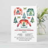 Ugly KerstSweater Party Kaart (Staand voorkant)
