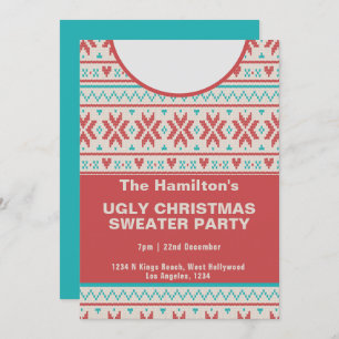 Ugly KerstSweater Party Kaart