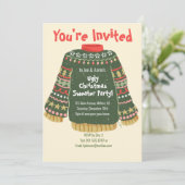 Ugly KerstSweater Party Kaart (Staand voorkant)