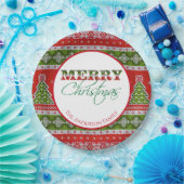 Ugly KerstSweater Party | Rood en groen Papieren Bordje (Feest)