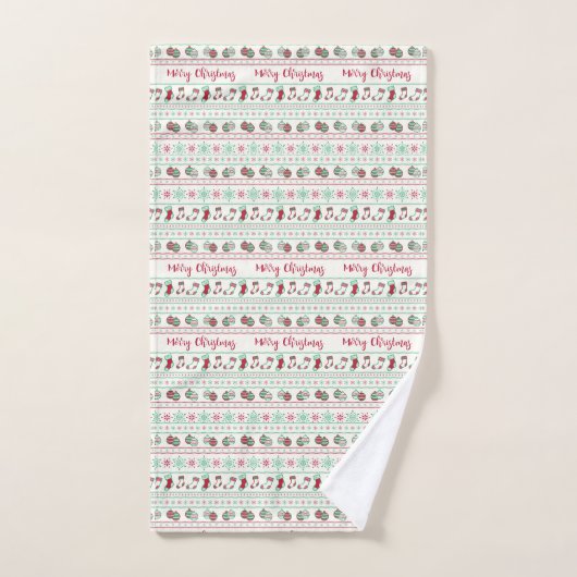 Ugly KerstSweater Pattern Holiday Bad Handdoek (Handdoek)