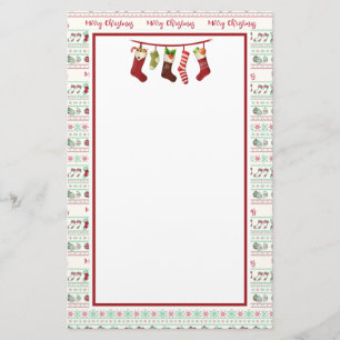 Ugly KerstSweater Pattern Holiday Briefpapier