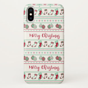 Ugly KerstSweater Pattern Holiday iPhone X Hoesje