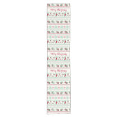 Ugly KerstSweater Pattern Holiday Korte Tafelloper (Voorkant)